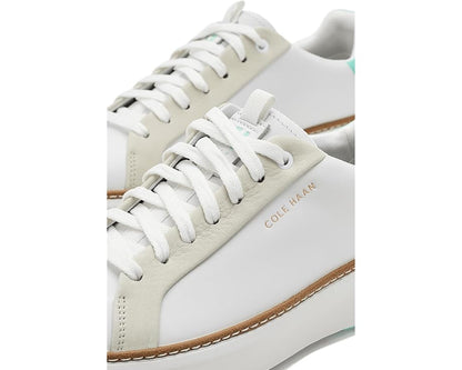Cole Haan GrandPro Topspin Golf Sneakers — lace and leather detail