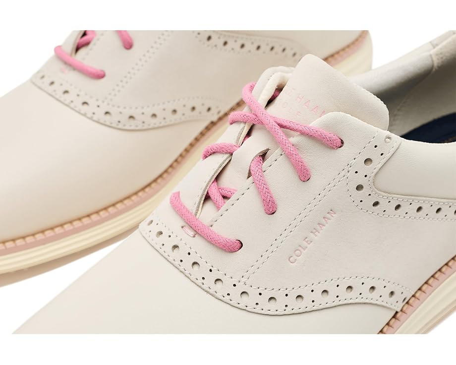 Cole Haan OriginalGrand Saddle Golf — pink lace and brogue detail
